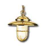 BRASS HANGING LAMP WITH GRILLE
